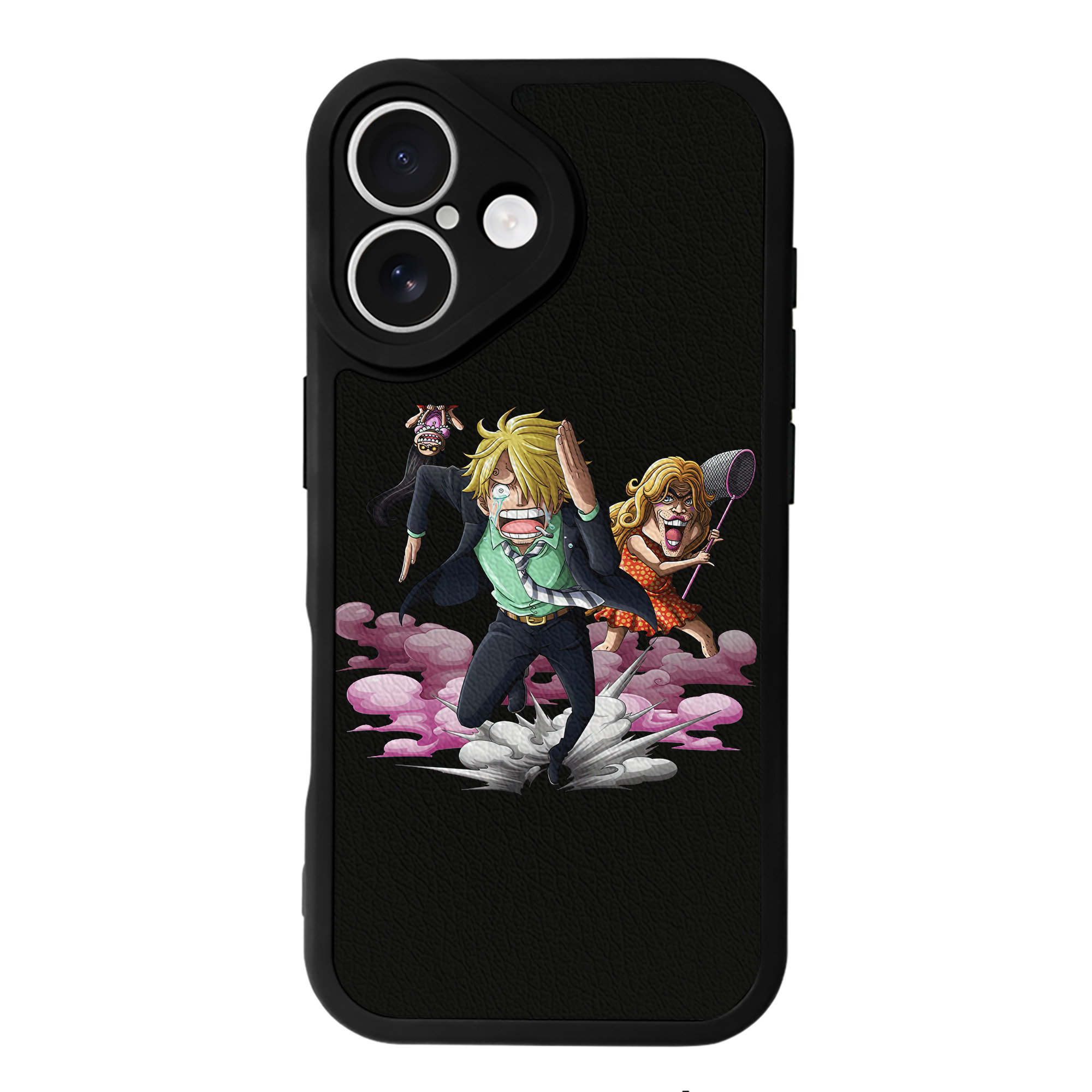 （画像用） ワンピース サンジ ONE PIECE Sanji 【iPhone 16シリーズ対応】シリコンスマホケース（レザー調） 材質：シリコン